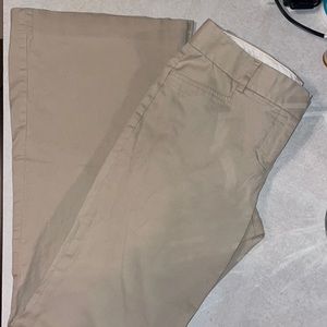 Express Light Tan Bootleg Work Pants